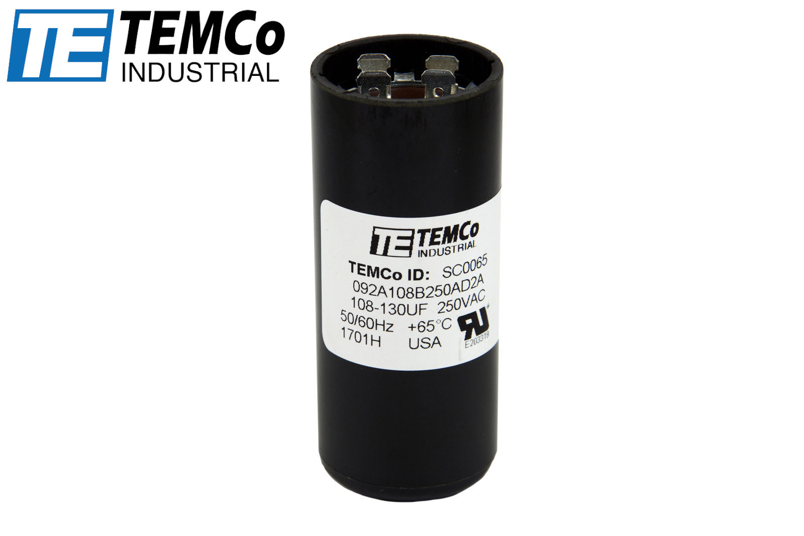 TEMCo 108-130 uf/MFD 220-250 VAC volts Round Start Capacitor 50/60 Hz -Lot-1