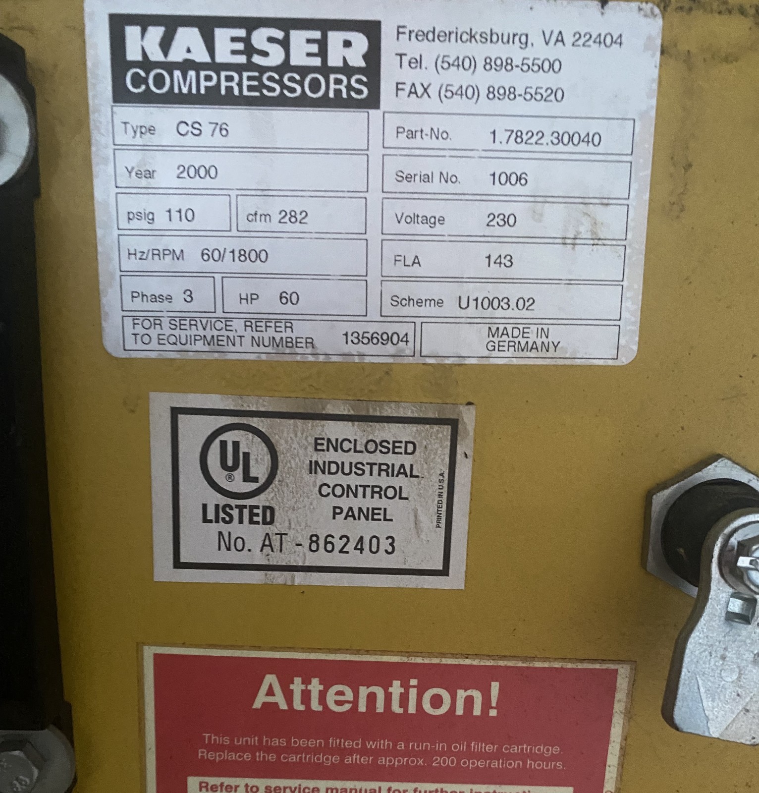 KAESER COMPRESSOR AND DRYER