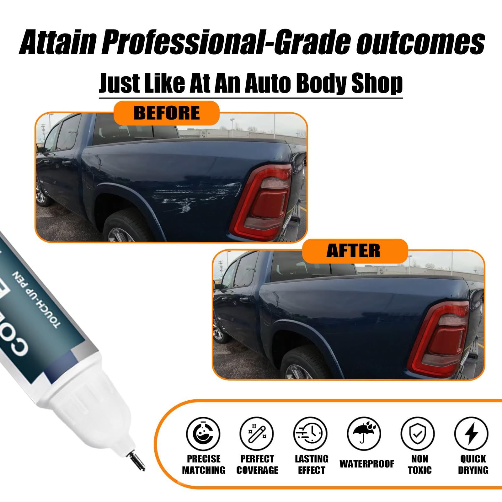 Patriot Blue Pearl~Coat Touch Up Paint for Dodge Ram Scratch Repair Pen