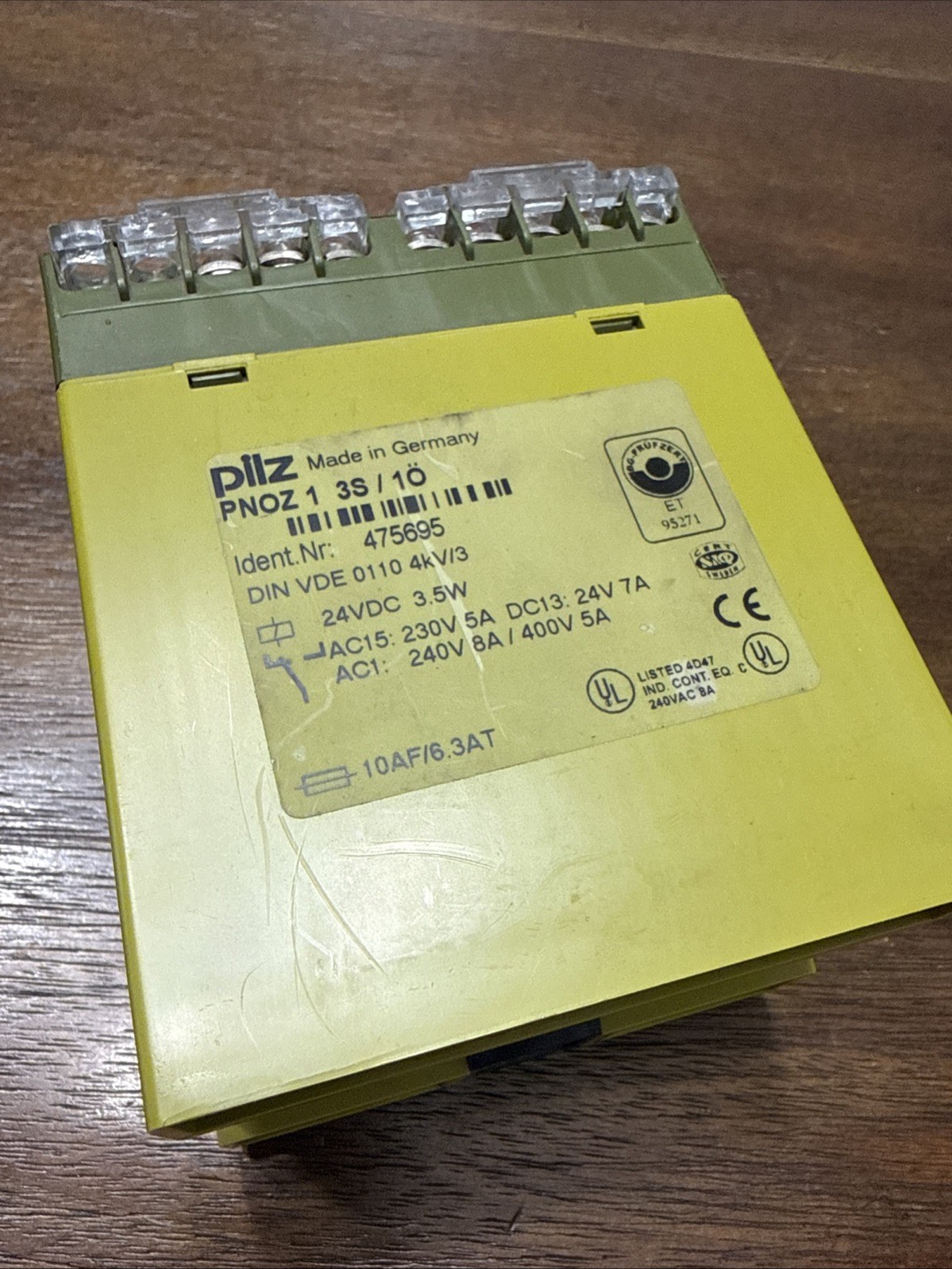 Used Pilz 475695 24VDC 3S/10 PNOZ 1
