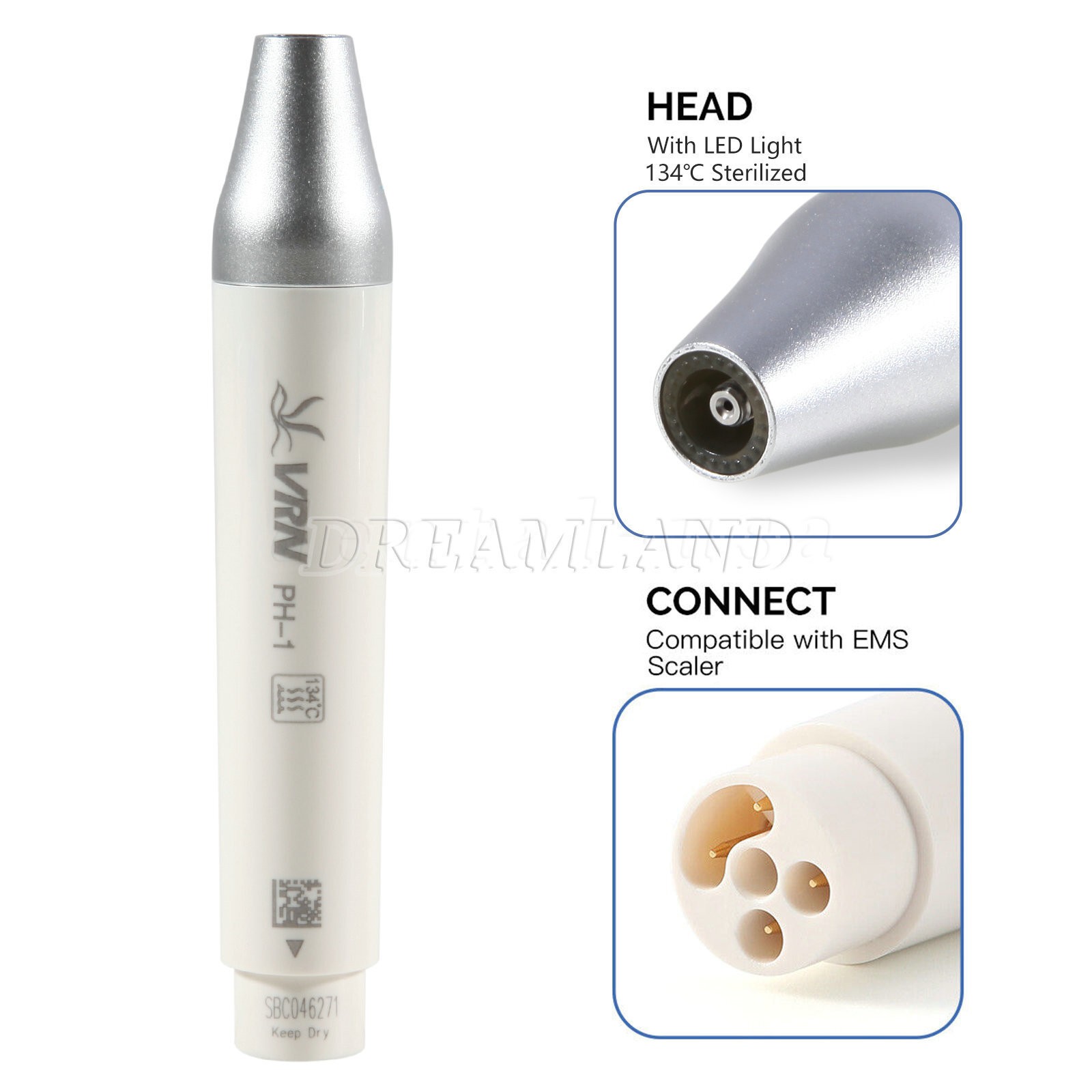 VRN Original Dental Ultrasonic Piezo scaler LED Handpiece Tips fits EMS