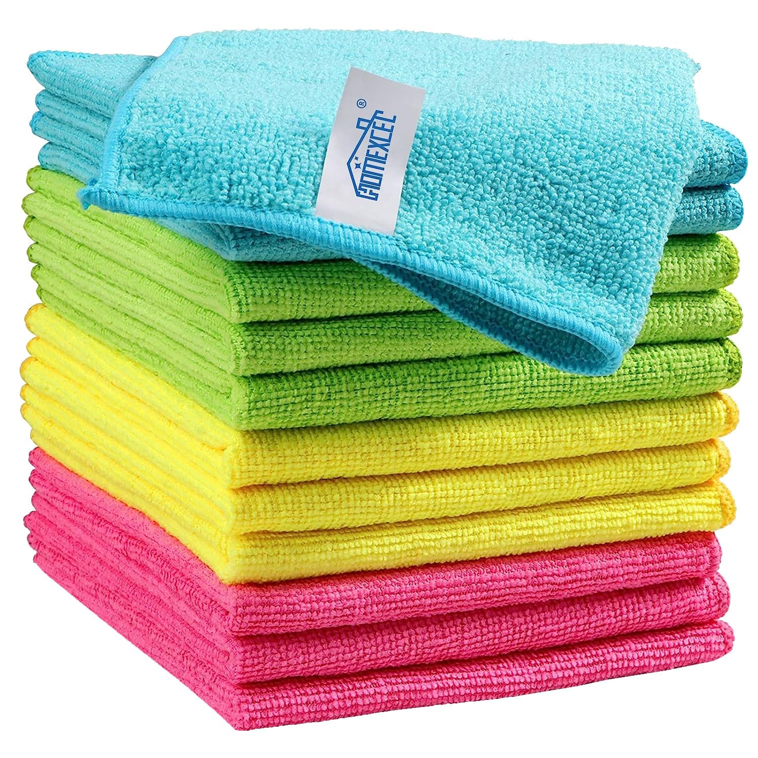 HOMEXCEL Microfiber Cleaning Cloth12 Pack Cleaning Rags Cleaning Towels with …