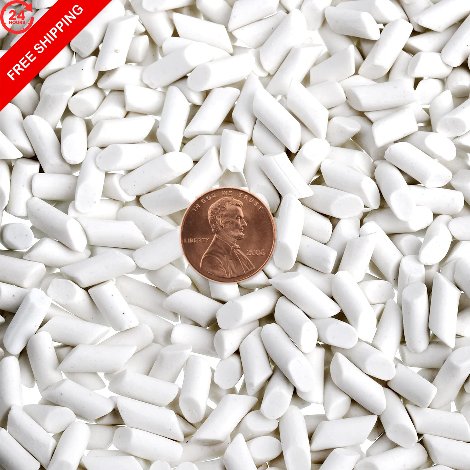Hiceeden 8 Pounds Rock Tumbling Filler Media, 1/5″ x 2/5″ x 2/5″, White