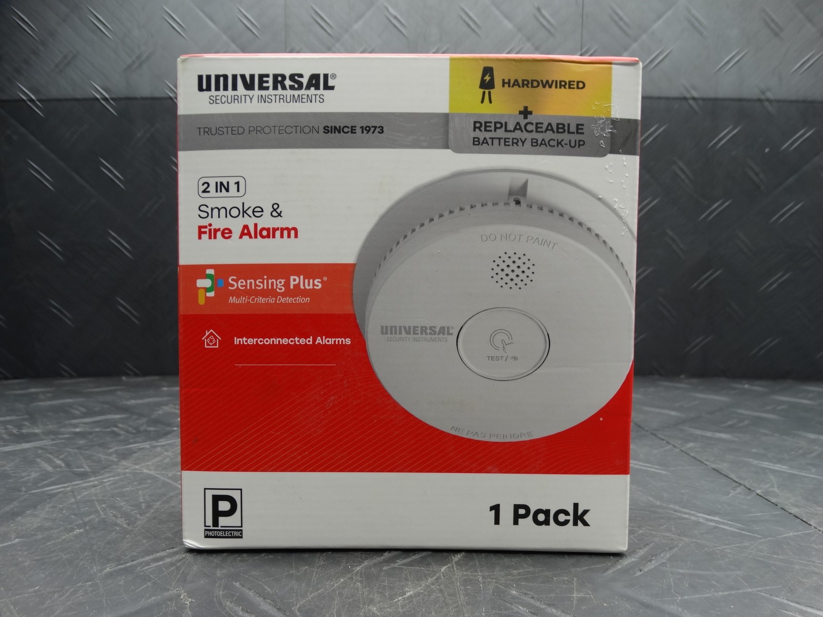 Universal Security Instruments Hardwired & 1-Year Battery Backup Smoke Detector