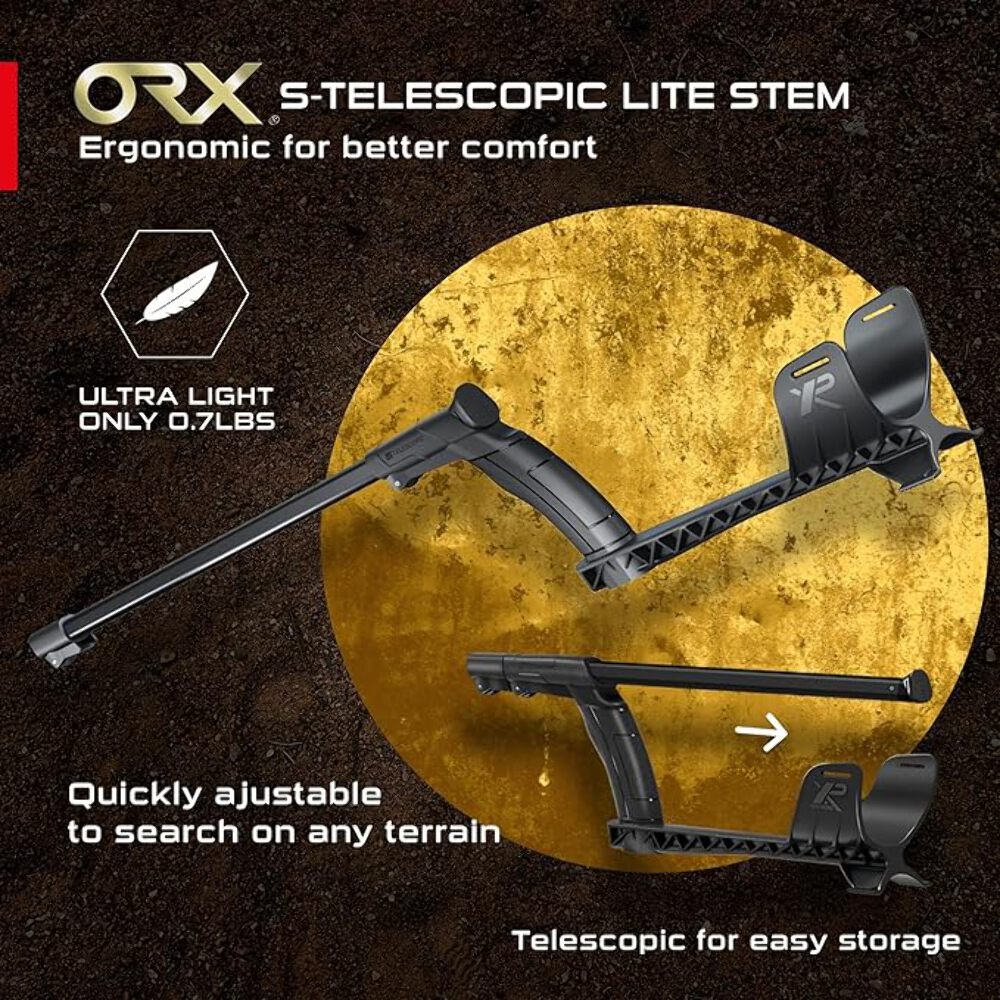 XP ORX RC Gold Prospecting Metal Detector With 9.5×5 Inch Elliptical HF Coil and