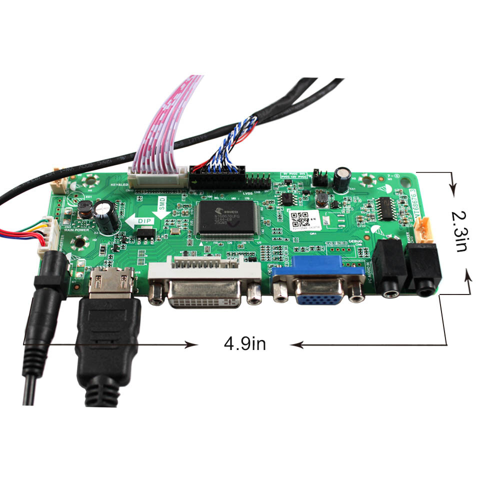 DVI VGA HDMI LCD Controller Board With 12.1″ LQ121S1LG73 800X600 LCD Screen