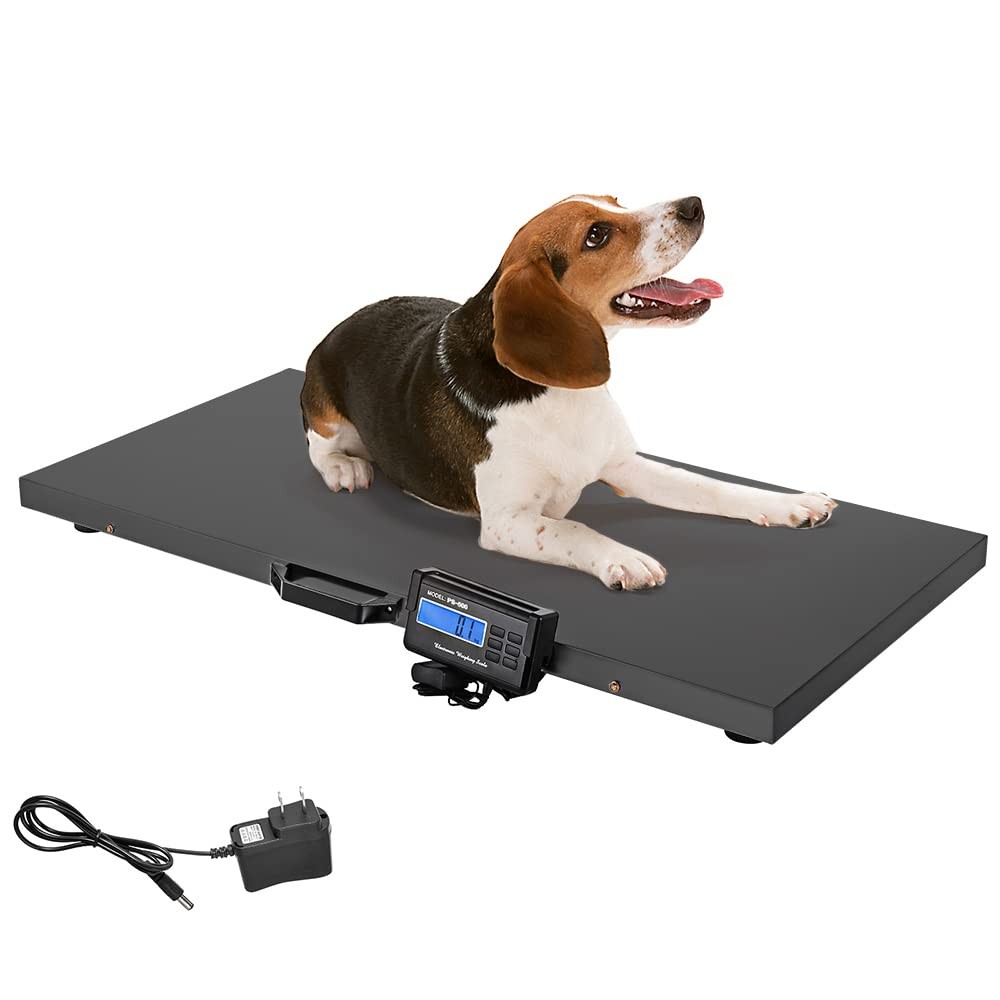 Heavy Duty 1100lbs Digital Livestock Scale Large Pet Dog Sheep Goat Scale Black