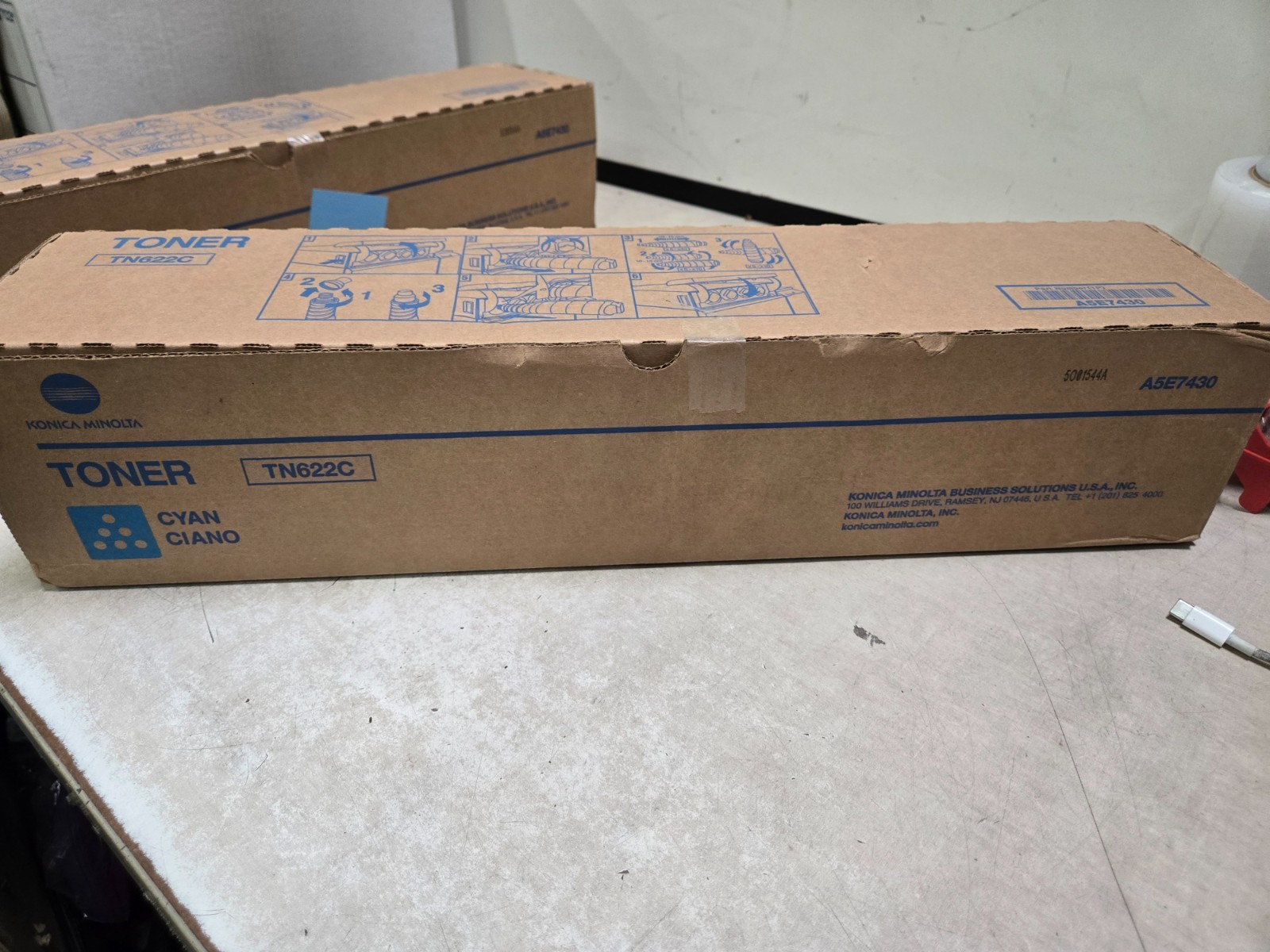 SEALED Konica Minolta TN-622C A5E7430 Cyan Toner Cartridge, Bizhub Press C1100