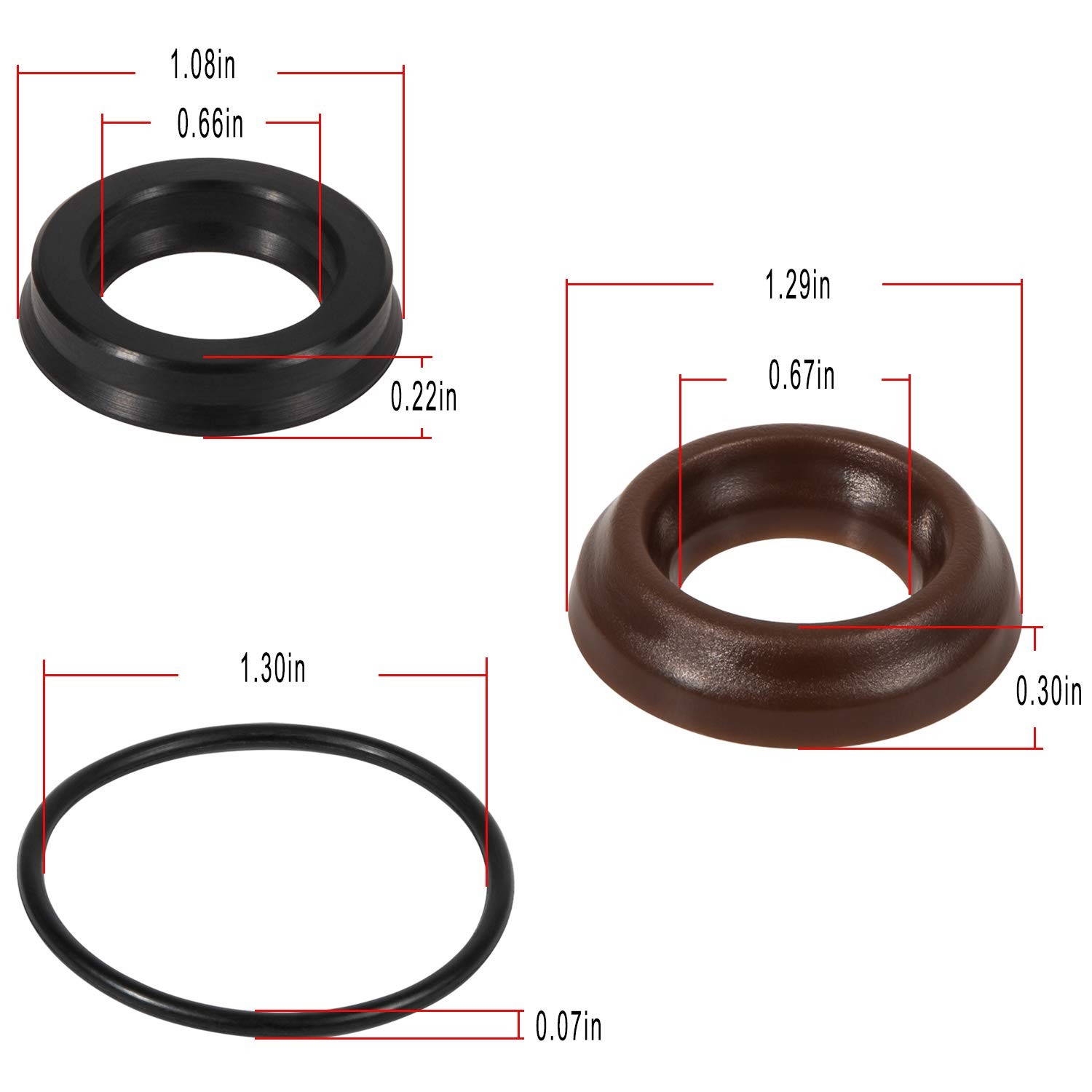 AR1857 Packing Kit 18mm Seal Gasket kit for 18.5 millimeters, black