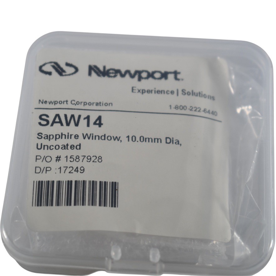 NEW Newport SAW14 10mm Uncoated Sapphire Optical Parallel Window Crystal