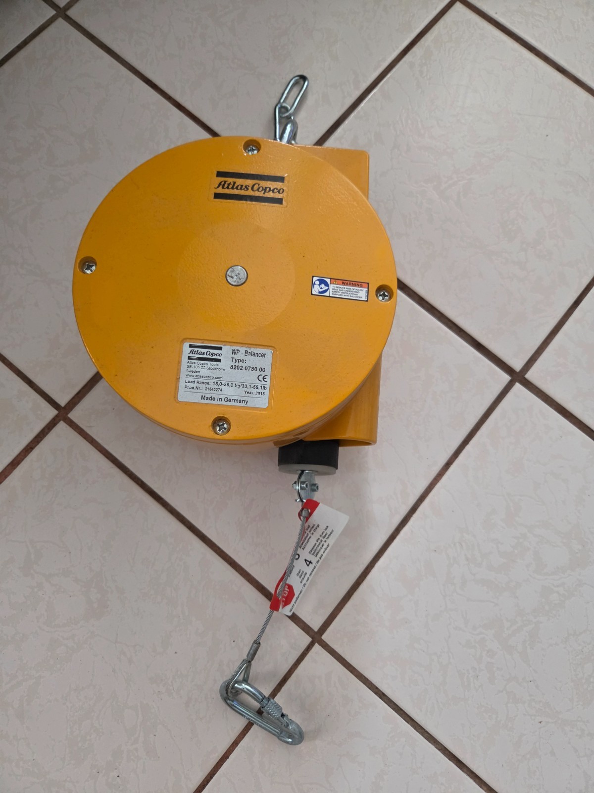 Atlas Copco 8202 0780 00 WP Balancer, 15 – 25 kg, 33.1 – 55.1 lbs, 8202078000