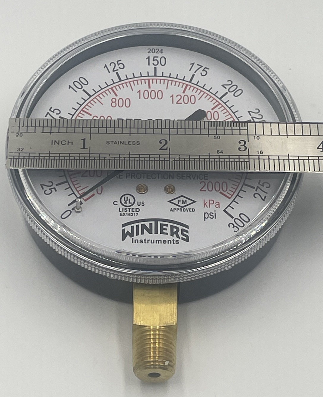Winter PFE Series Water Pressure Gauge for Fire Systems 0-300 psi **NEW** No Box