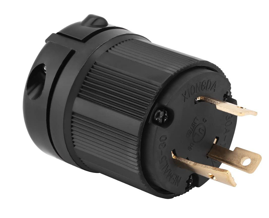 NEW 3-Prong 30A 125V NEMA L5-30P Twist Lock Male Plug Generator RV Free Ship