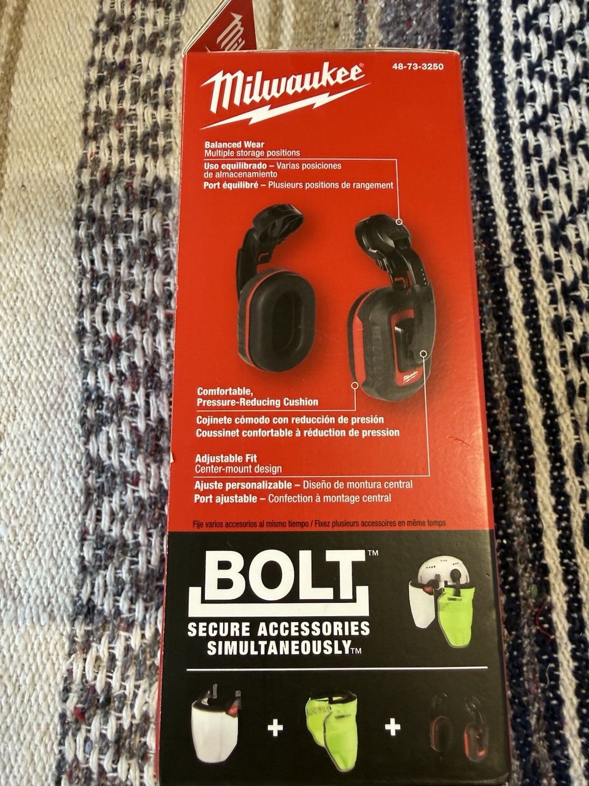 Milwaukee BOLT 24dB NRR Ear Muffs Hearing Protection Red/Black 48-73-3250