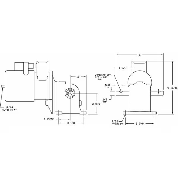 AC Gearmotor, 200 in-lb Max. Torque, 5.6 RPM Nameplate RPM, 115/230V AC Voltage,