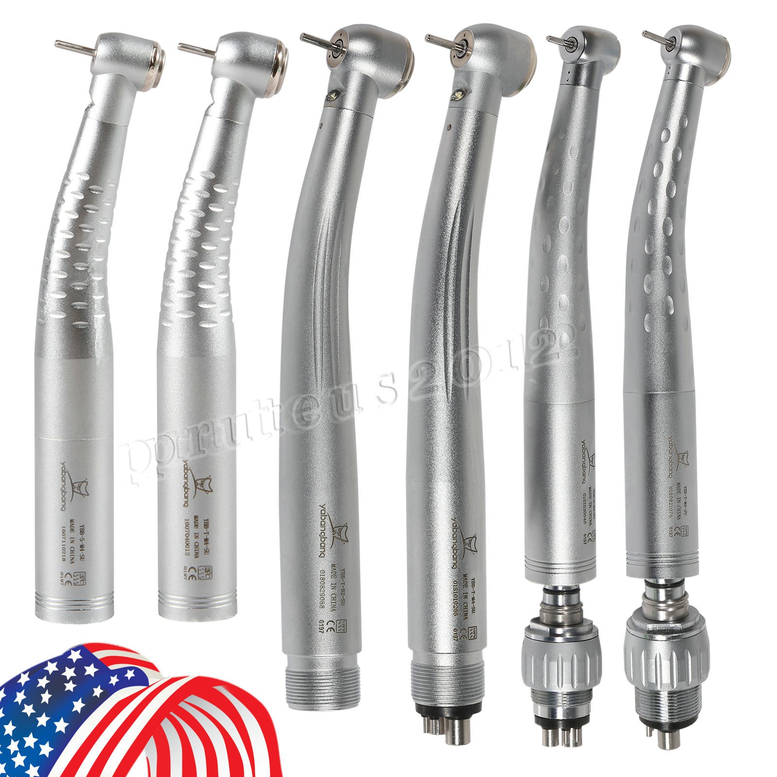 Yabangbang Dental High Speed / Fiber Optic LED Air Turbine Handpiece 2/4/6-Hole