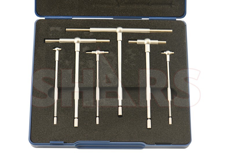 Premium Chrome T-Bore Telescoping Gage 5/16″ – 6″ 6 Pc Set Cylinder Hole NEW P