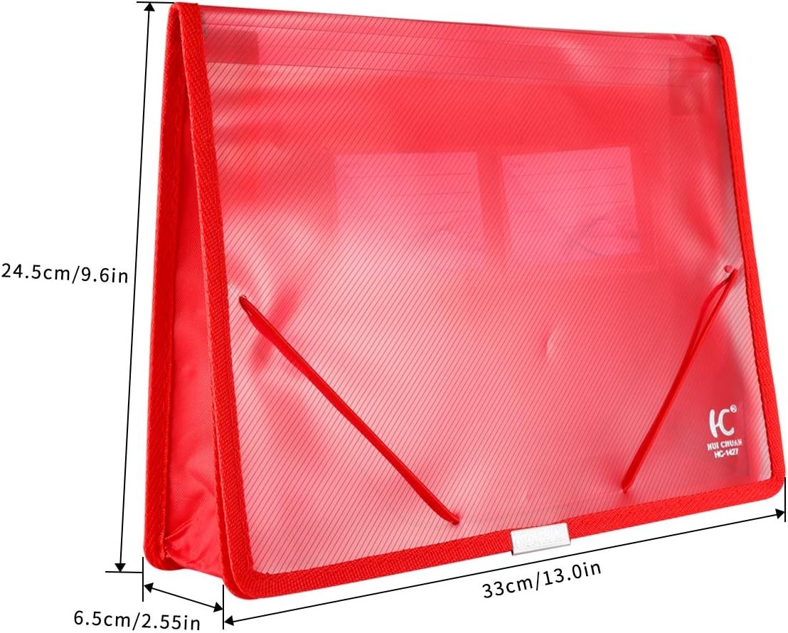 Eco-Friendly Plastic File Folders, Expanding Poly File Wallet, Transparent