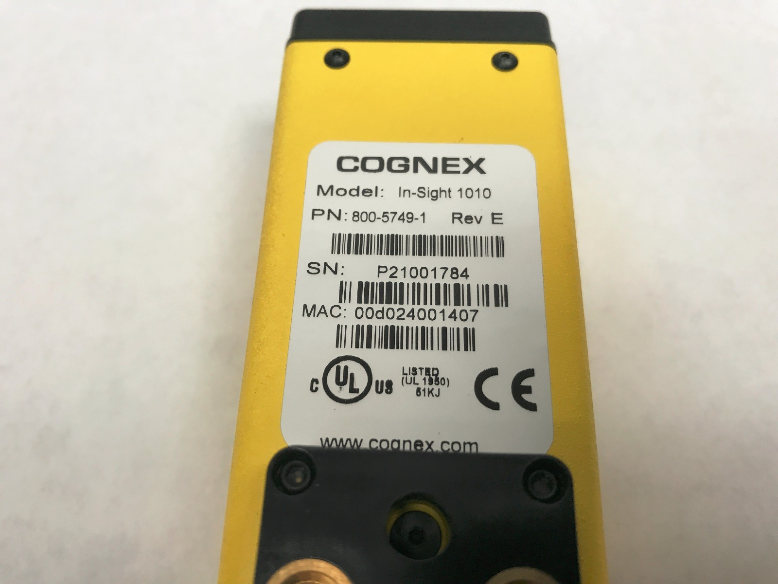 Cognex In-Sight 1010 Industrial Smart Vision Camera, 800-5749-1 Rev E V 2.11