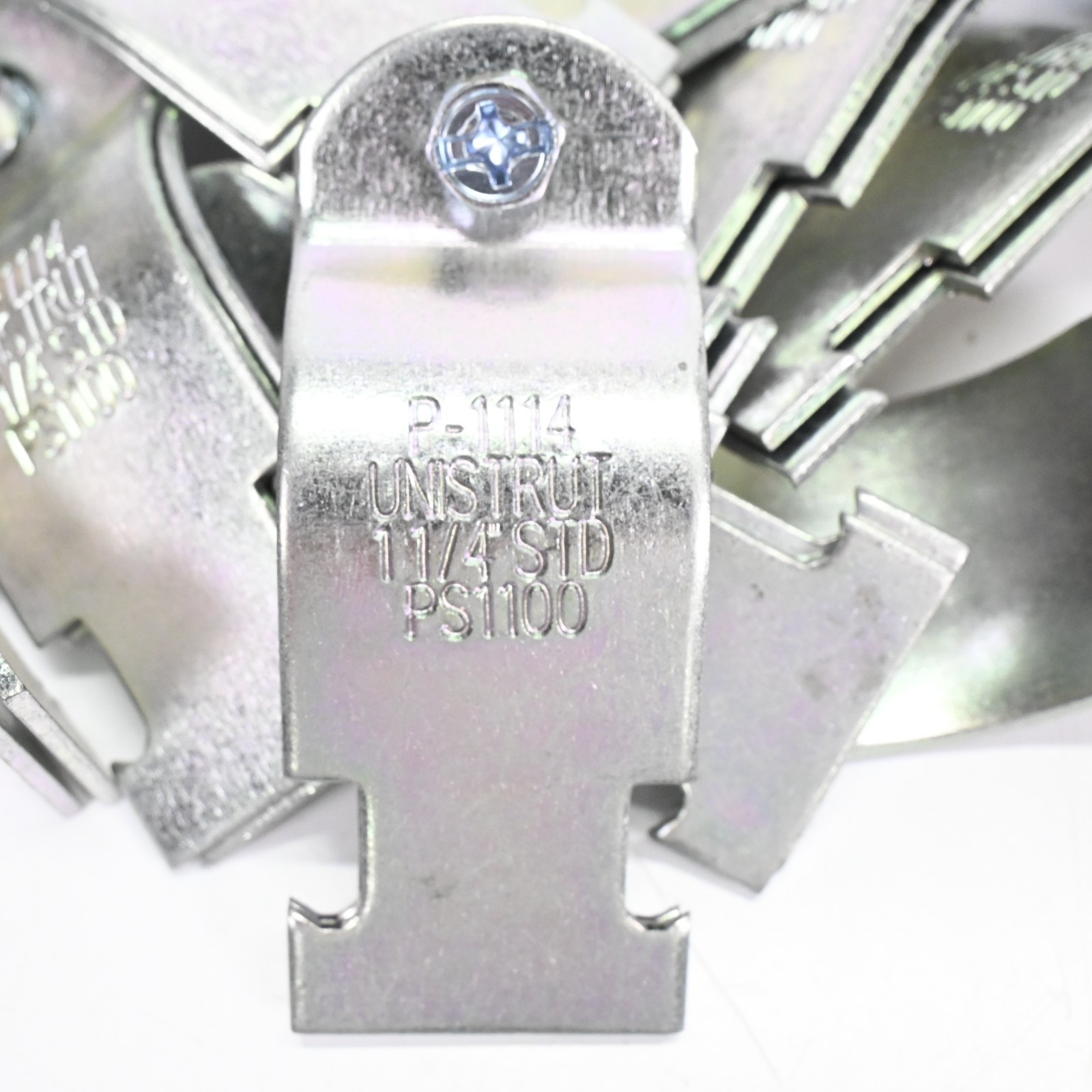 (10 QTY) 1-1/4″ SS Rigid Pipe Clamps Unistrut Channel w/ Bolts P-1114/PS1100