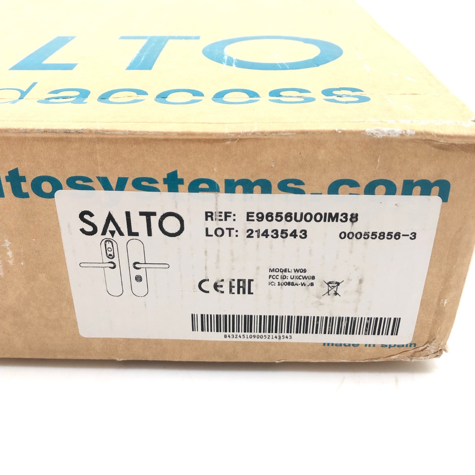 NEW Salto E9656U00IM38 XS4 Original ANSI RF Reader Handle w Privacy Thumbturn