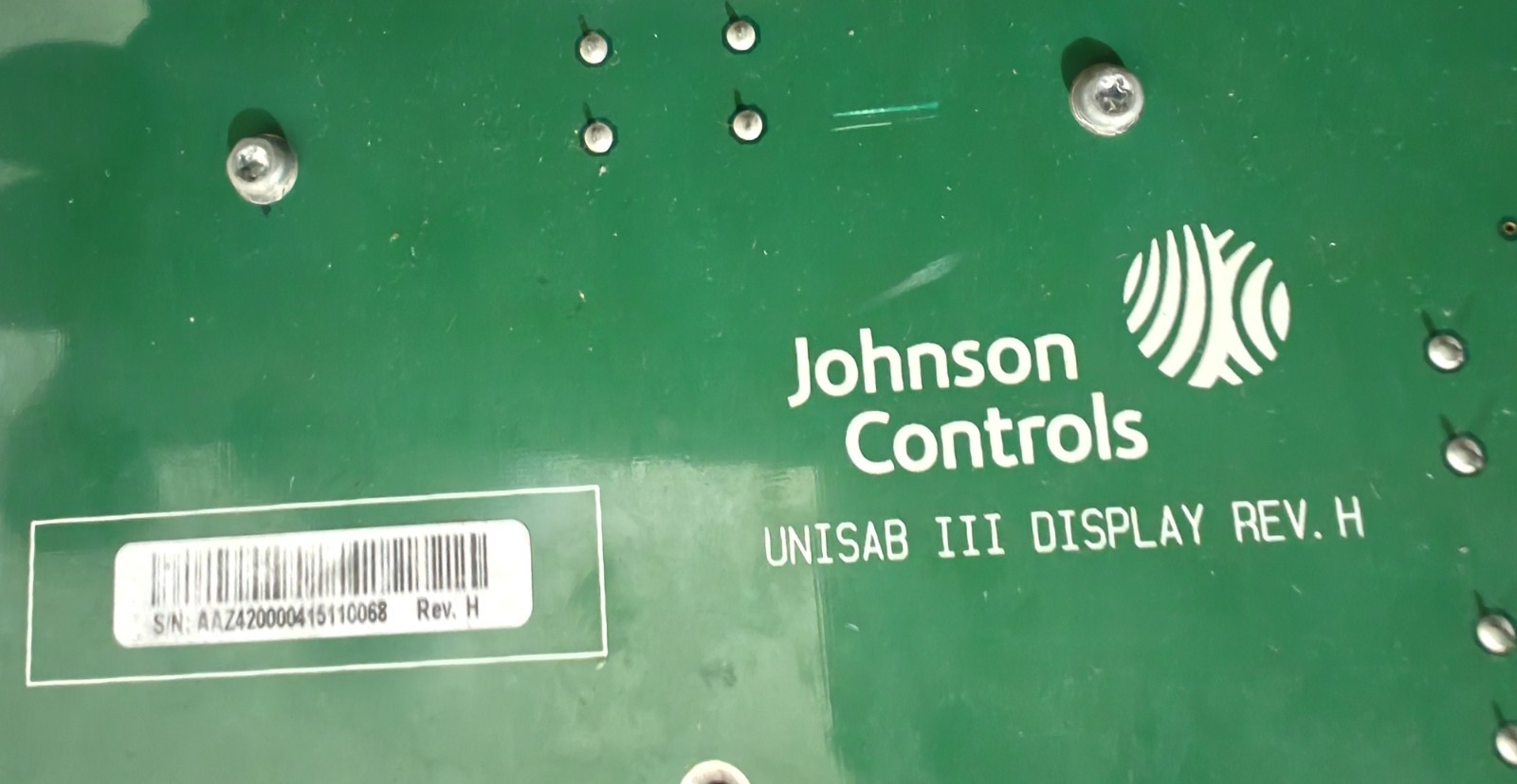 JOHNSON CONTROLS SABROE UNISAB III 4214-001 DISPLAY CONTROLLER UNIT 4209-001