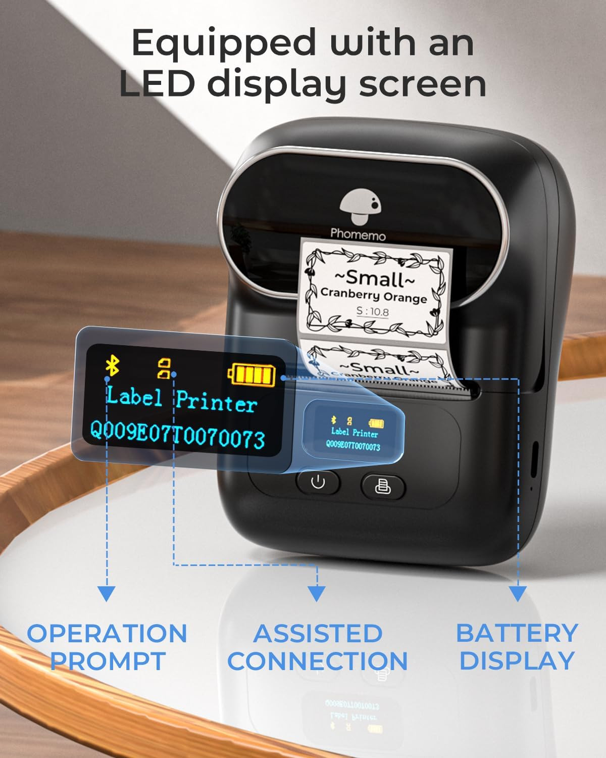 Phomemo M110 Label Makers – Barcode Thermal Bluetooth Label Printer