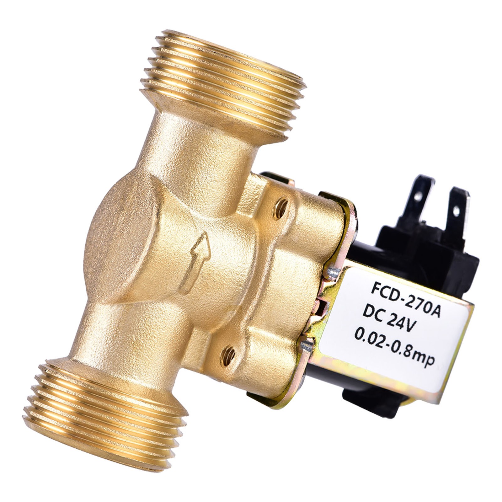 3/4 DC 24V Normally Closed Brass Electric Solenoid Magnetic Valve For Water
