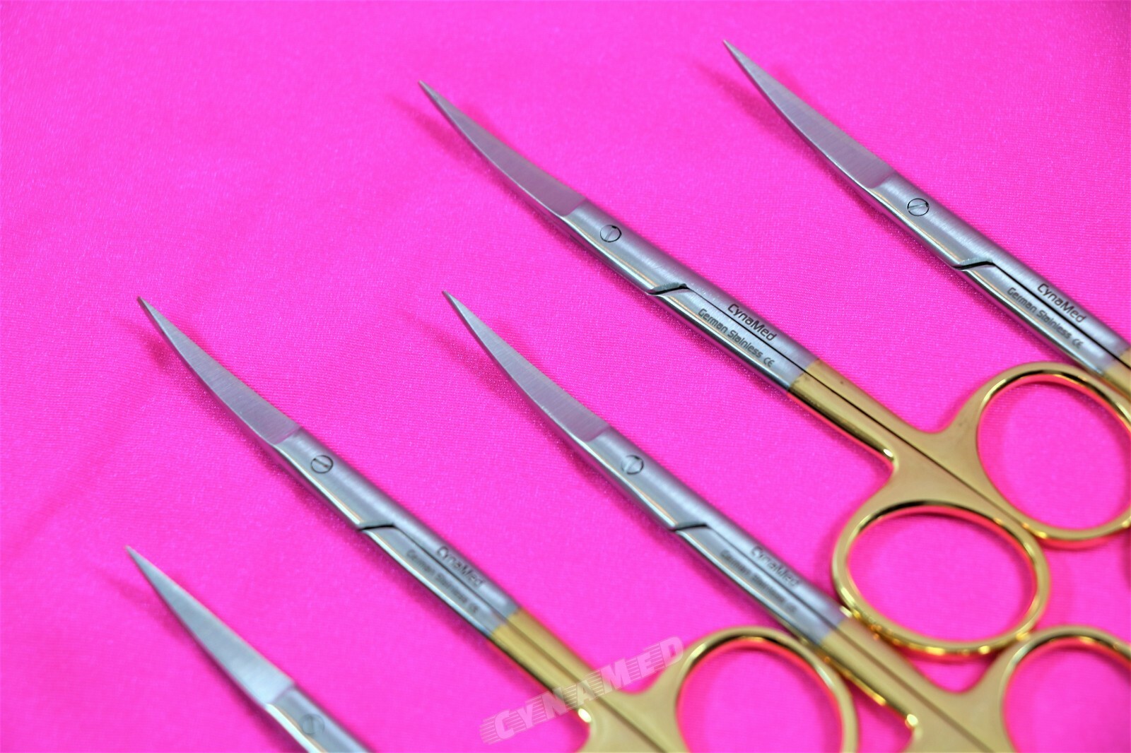 NEW 5 EA Premium GERMAN TC Iris Scissors 4.5″ Curved Surgical Dental Instruments