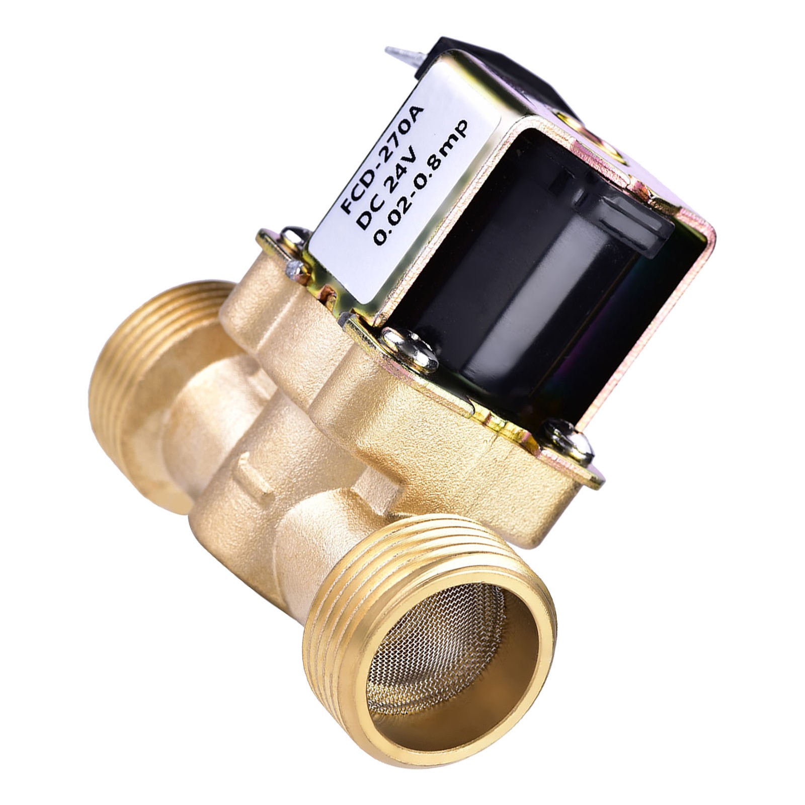 3/4 DC 24V Normally Closed Brass Electric Solenoid Magnetic Valve For Water