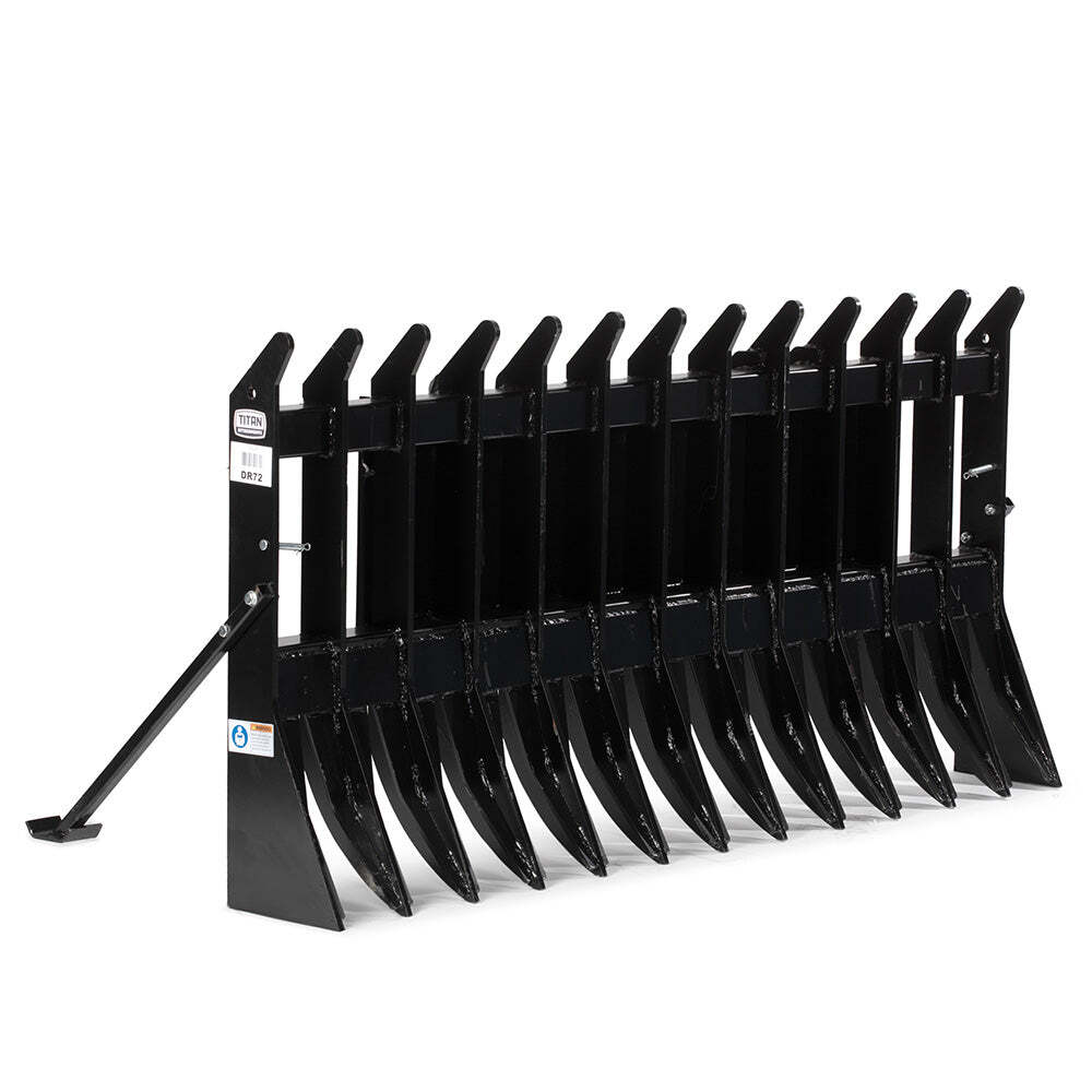 Titan Attachments Standard Series 72″ Root Rake Attachment, Universal SSQA