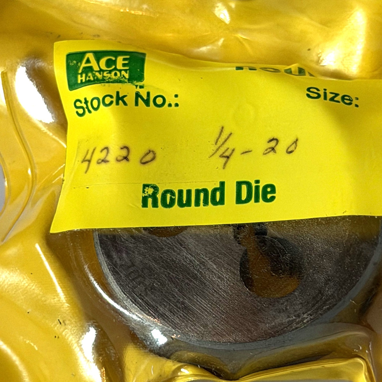 Ace Hansen 1/4″-20 NC Adjustable Die 2″ OD – NOS Military Surplus 4220