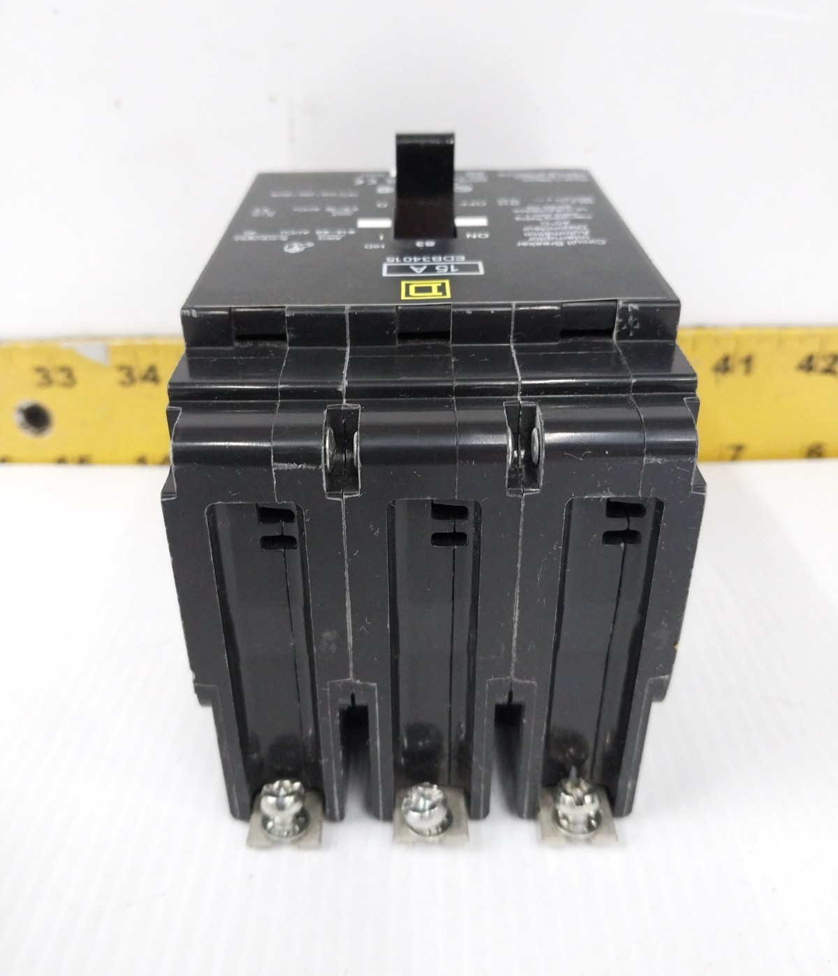 Square D 15 Amp Bolt-On Circuit Breaker 480Y/277 VAC 3 Pole EDB34015