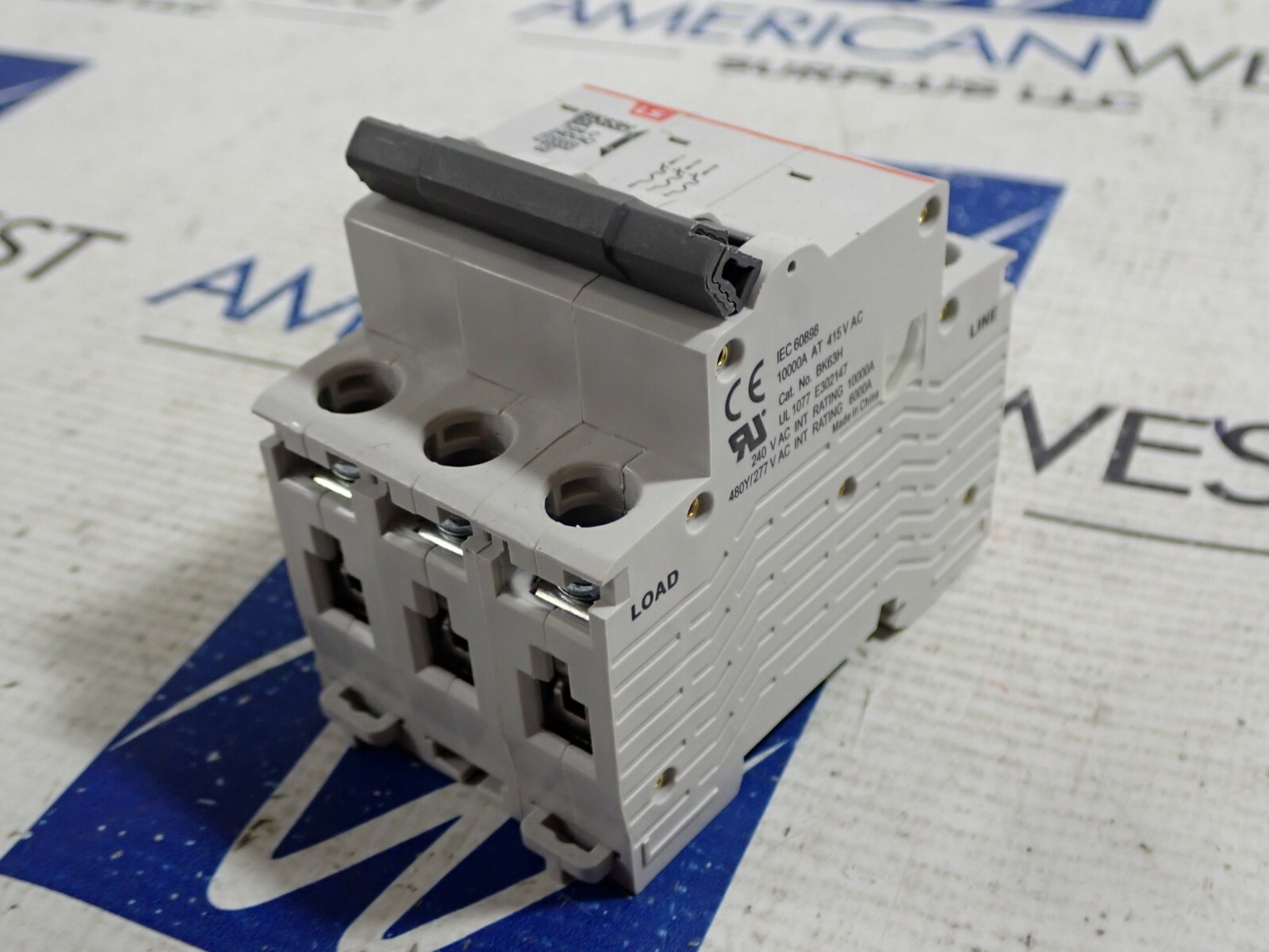 50 AMP 3 Pole 240 Volt UL1077 C50 LS ELECTRIC BK63H Din Rail Circuit Breaker NEW