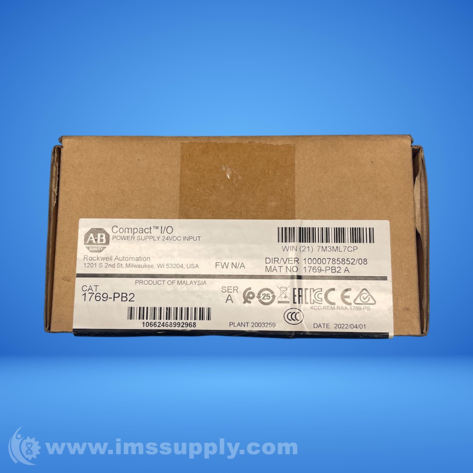 Allen Bradley 1769-PB2 CompactLogix Power Supply FNOB