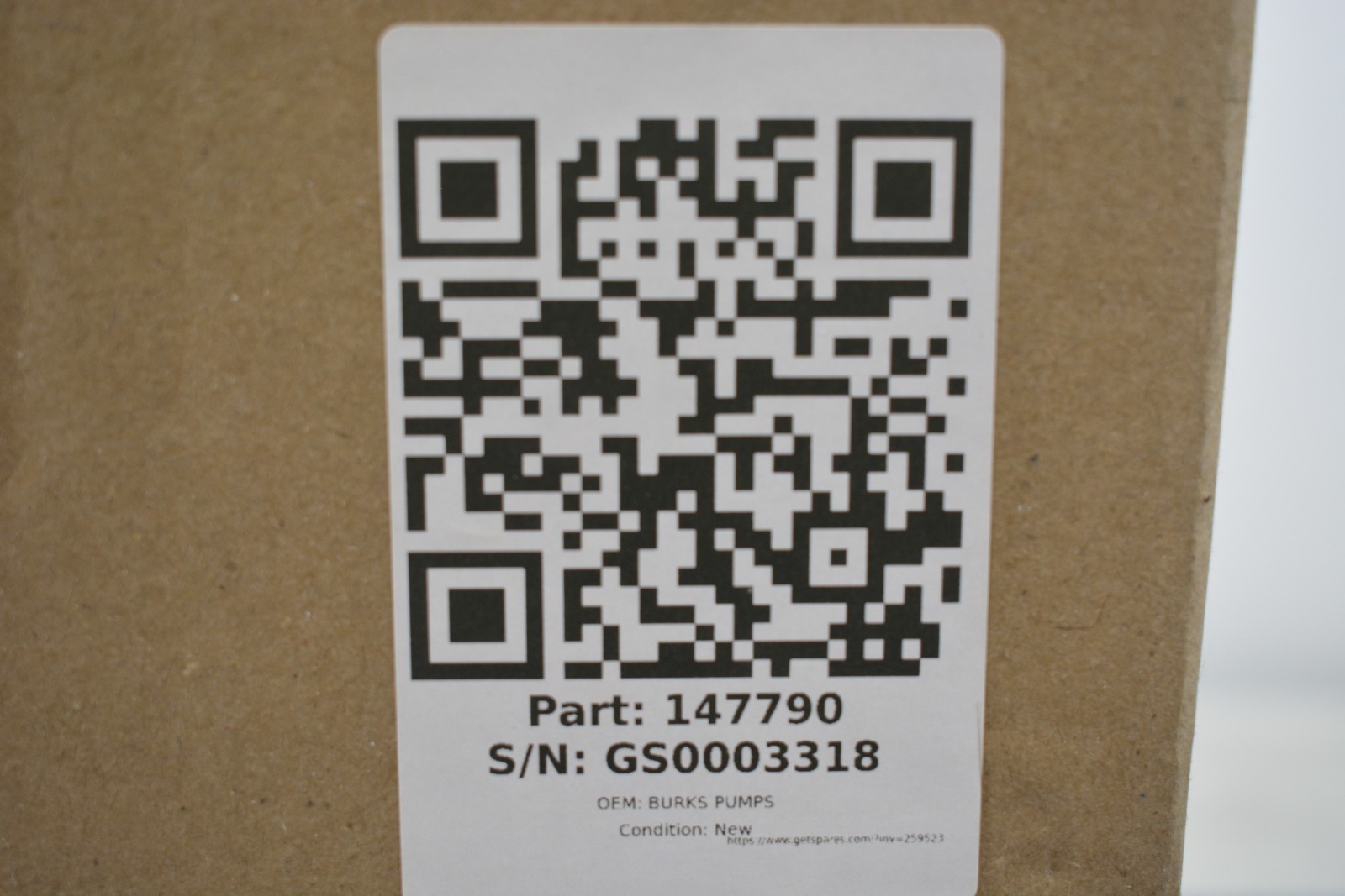 147790/ PUMP, TH FSHR 099123, 1HP, 50-60-3, 310CS5M-AB-03 HI TEMP/ BURKS PUMPS