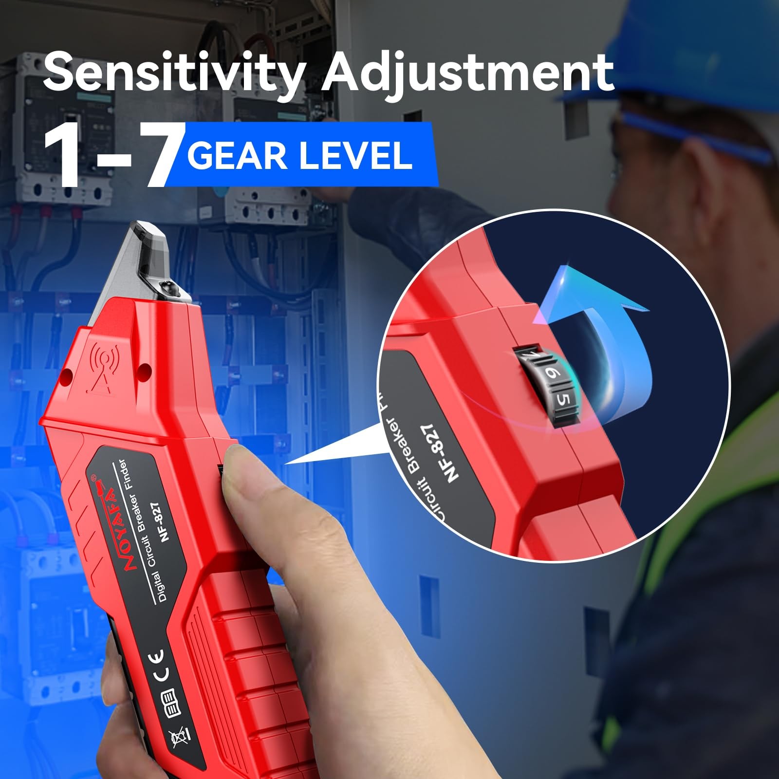 NF827 Circuit Breaker Finder Tool GFCI Outlet Tester 90120V AC NCV Storage