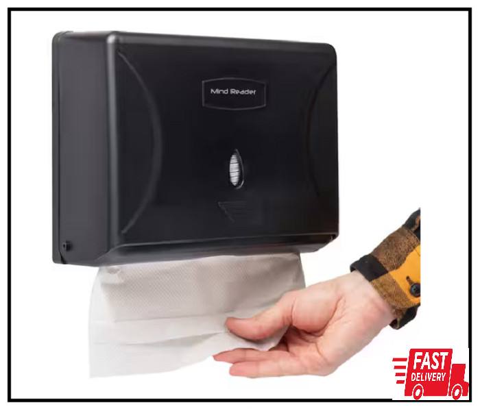 Wall Mount Black Paper Towel Tri-Fold Towel Dispenser