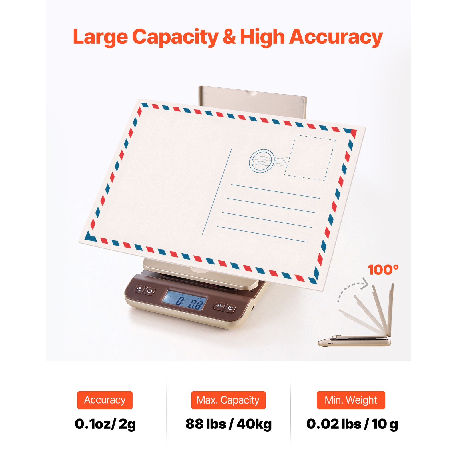 Uimoso 88/220/440/660lbs Digital Shipping Scale w/High Precision,Dual Accuracy