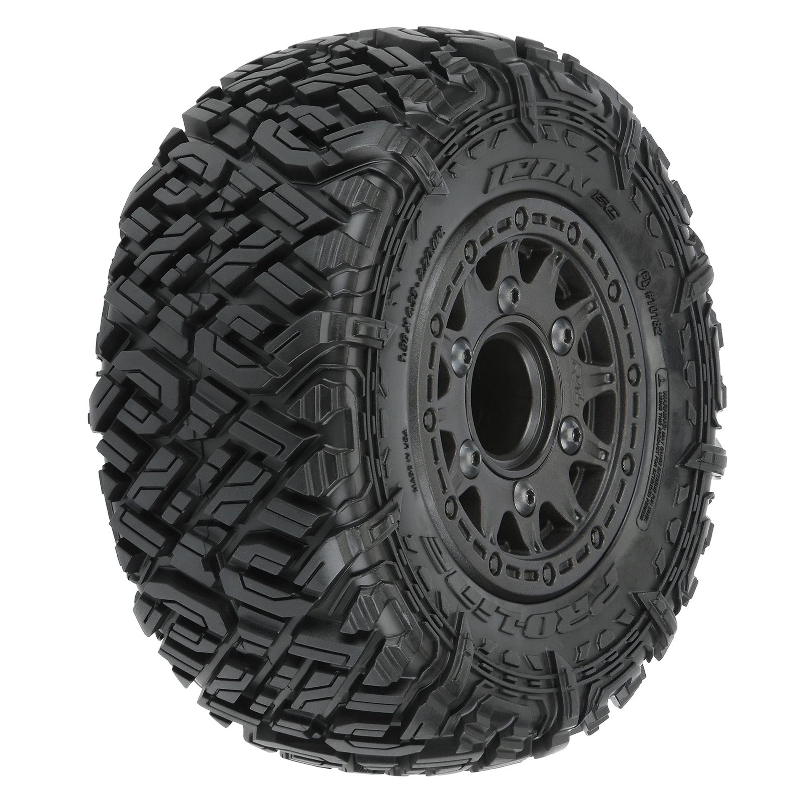 Pro-Line Racing Icon Sc 2.2/3.0 M2 Tires Mtd Black Whls Sc F/R Pro1018210 Rc