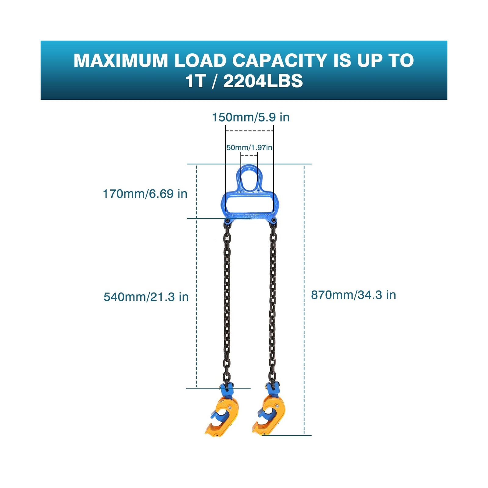 IRONWALLS Chain Drum Lifter with 1T/ 2204LBS Capacity, Upgraded Lifting Chain…