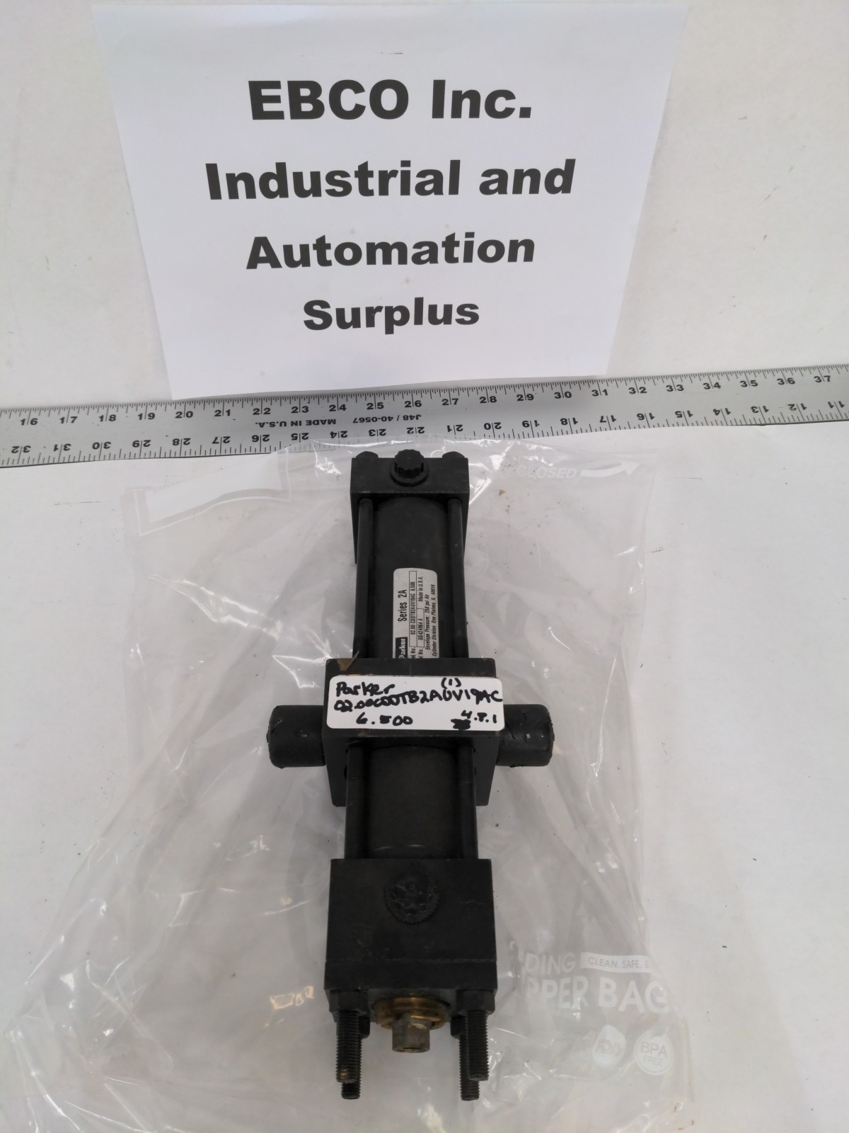 PARKER SERIES 2A PNEUMATIC CYLINDER 02.00 CDDTB2AUV19AC 6.500