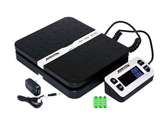 Accuteck ShipPro 110lbs x 0.1 oz. Digital Shipping Postal Postage Scale, Black