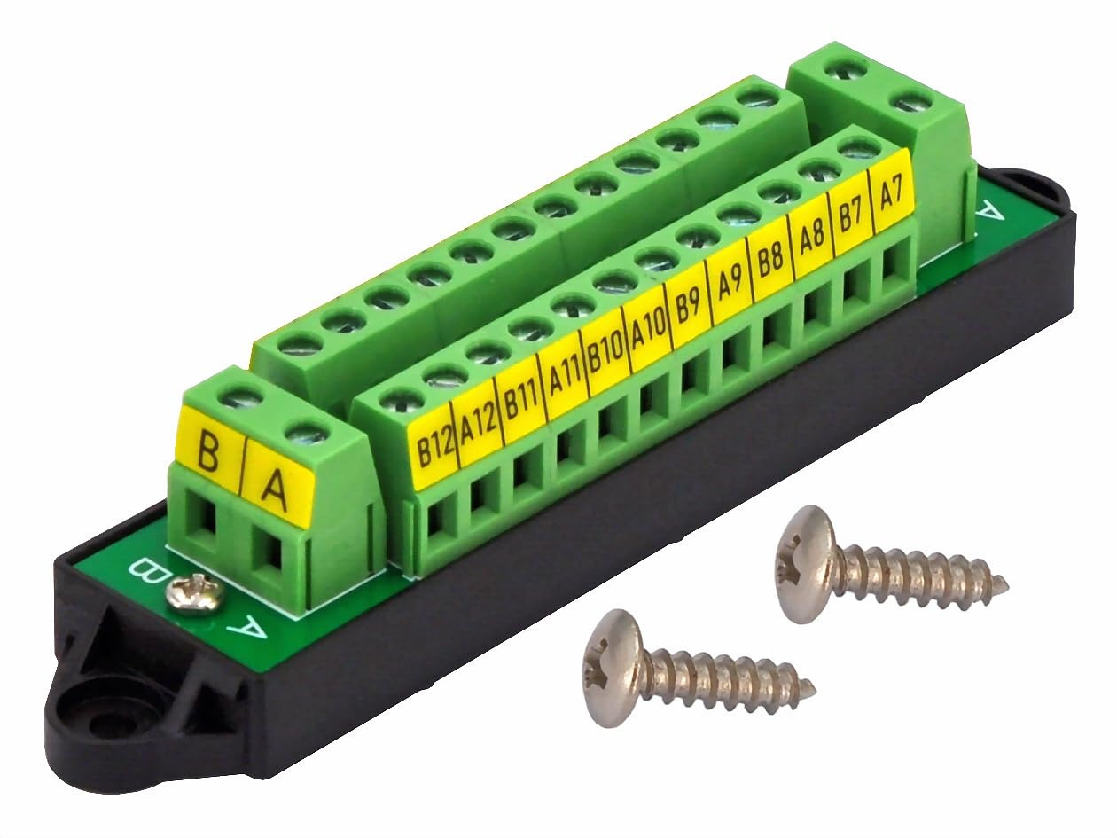 16Amp AC/DC 48V 2X12 Position Terminal Block Distribution Module. OONO D-1410GP