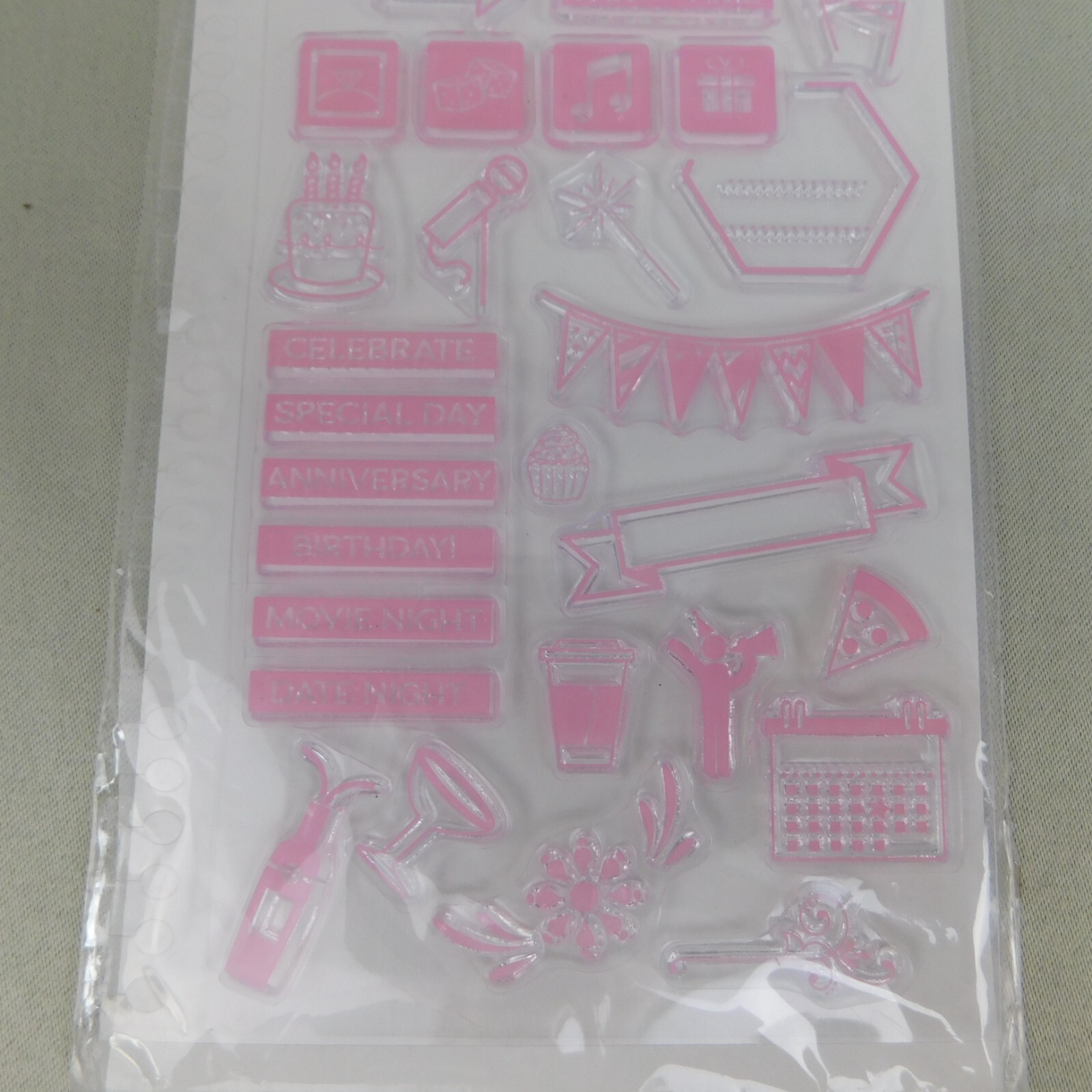 Recollections Creative Year Planner Stamps Lot Months Days Numbers Events
