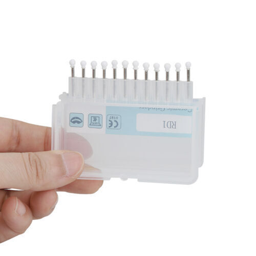 12Pcs/Box Dental White Stone High Speed Polishing Burs FG Cone/Flame/Round Shape