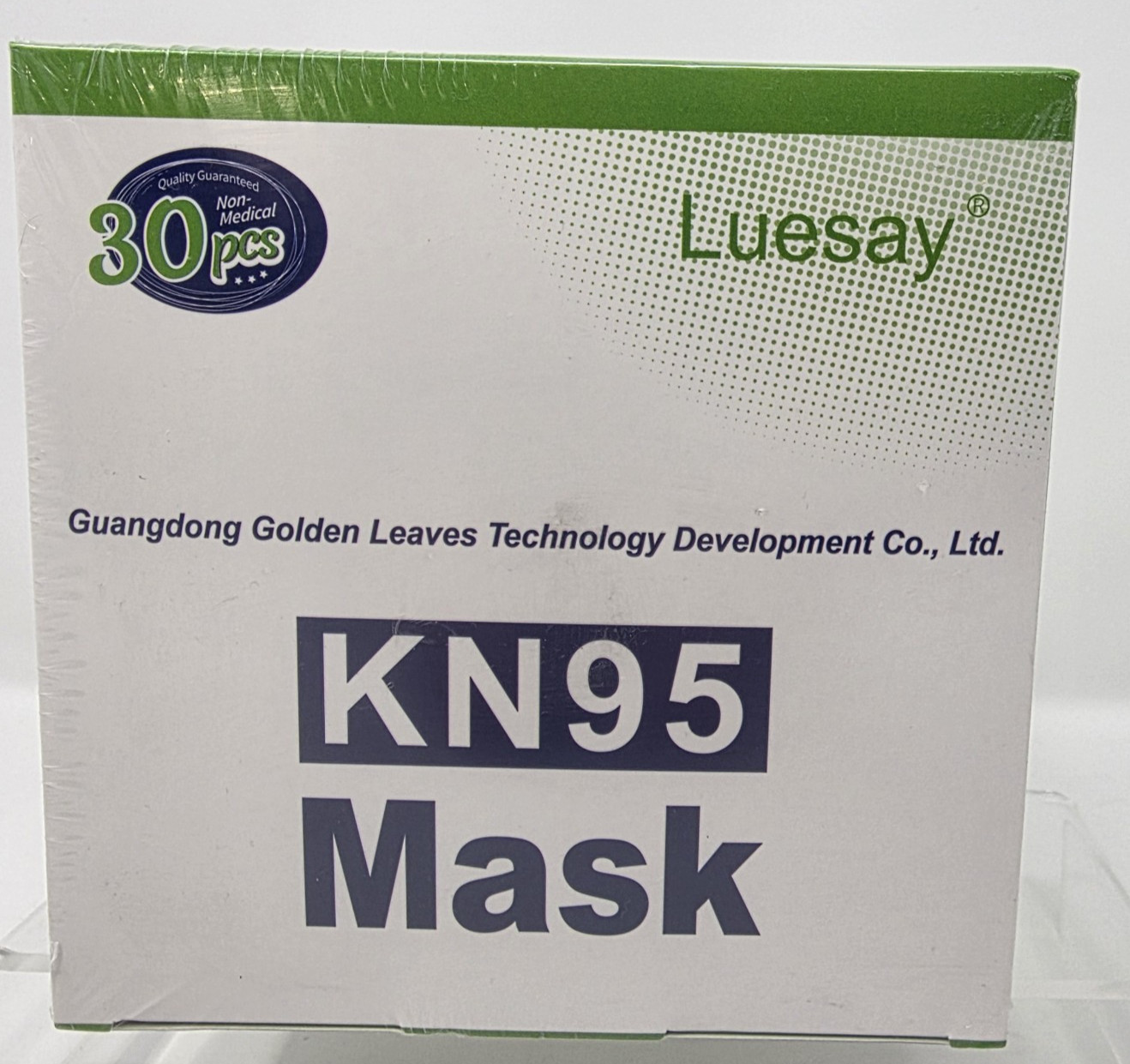 LUESAY KN95 Face Masks Black 30 Pack GB2626-2019 5 Layer Foldable