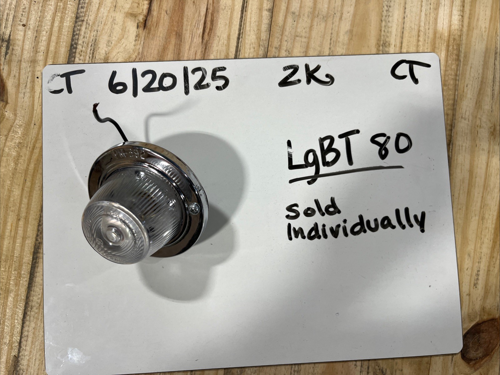 Back up light Stratolite #105 SAE-R(2)-72 Clear PM-392 Chromed Bezel Vintage