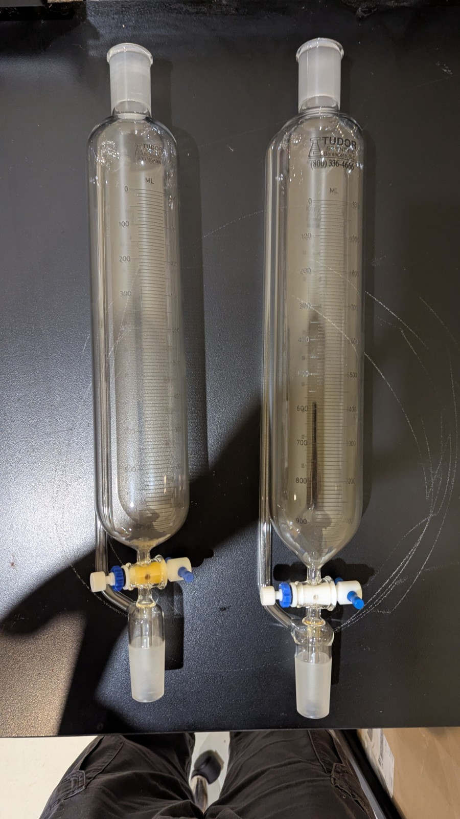 1000mL Addition Funnel, Graduated, PTFE Metering Stopcock, 29/42