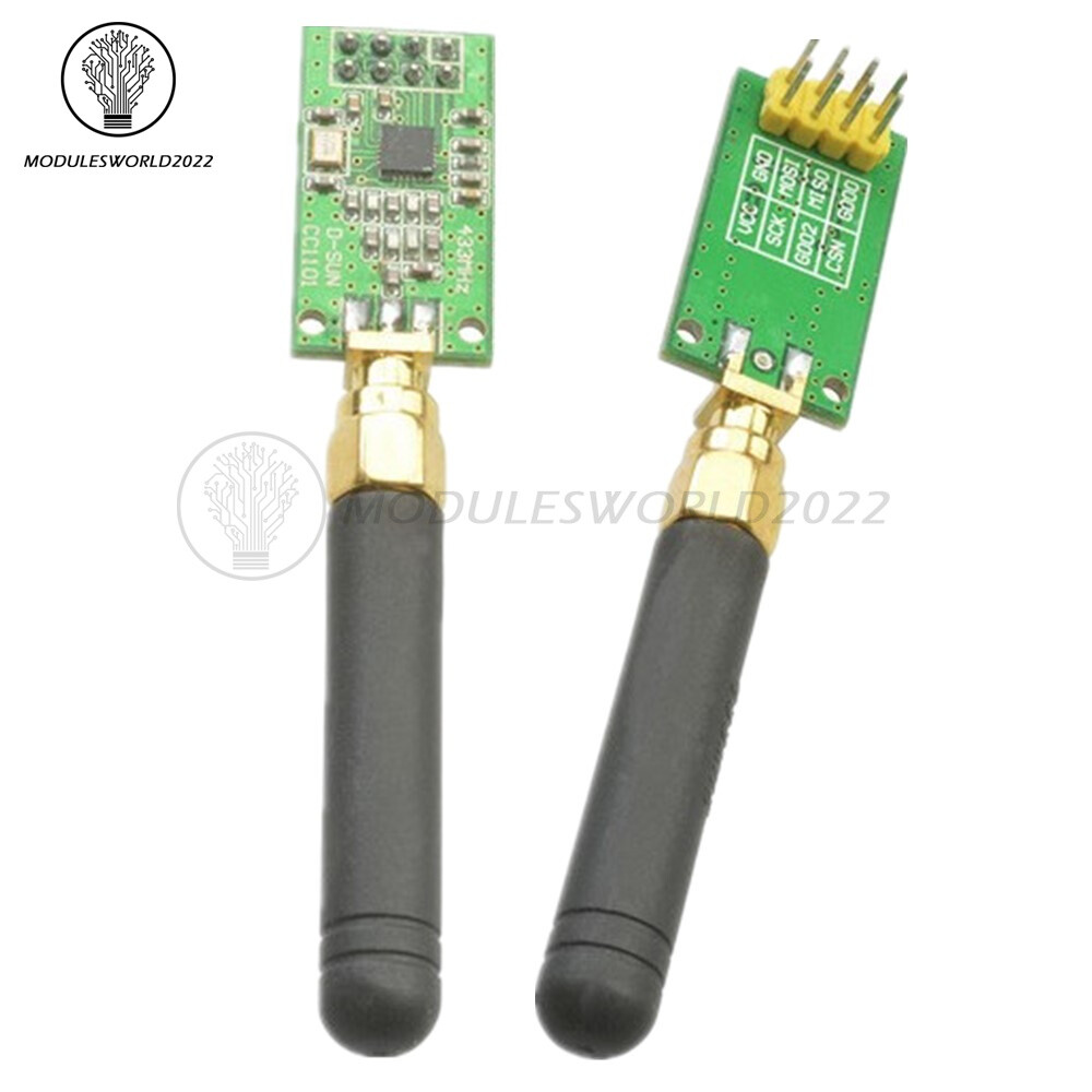 1/2/5/10PCS CC1101 Wireless Transceiver 433MHz + SMA Antenna Wireless Module